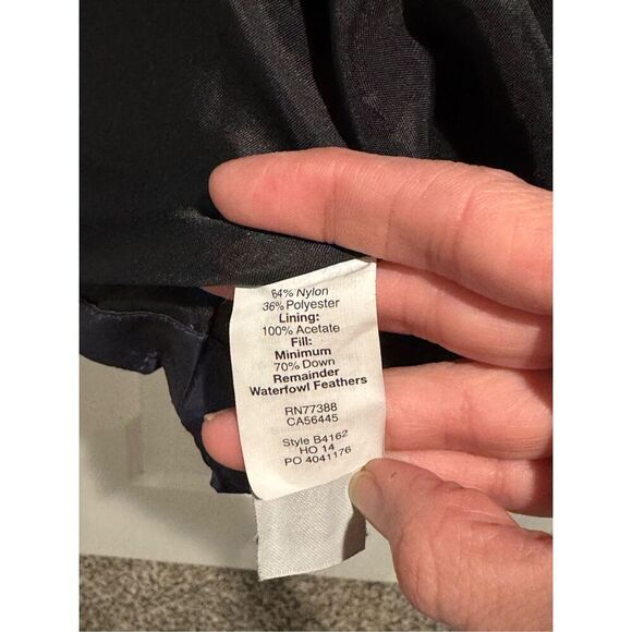 Madewell Navy Blue Quilted Full Zip Down Puffer High Collar Jacket Women's M - Picture 11 of 15